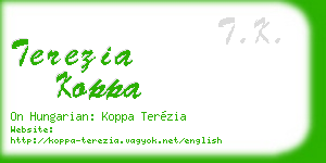 terezia koppa business card